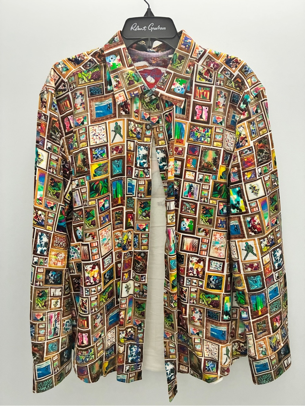 Robert Graham DAY OFF Multicolor Framed-Print Lightweight Shirt